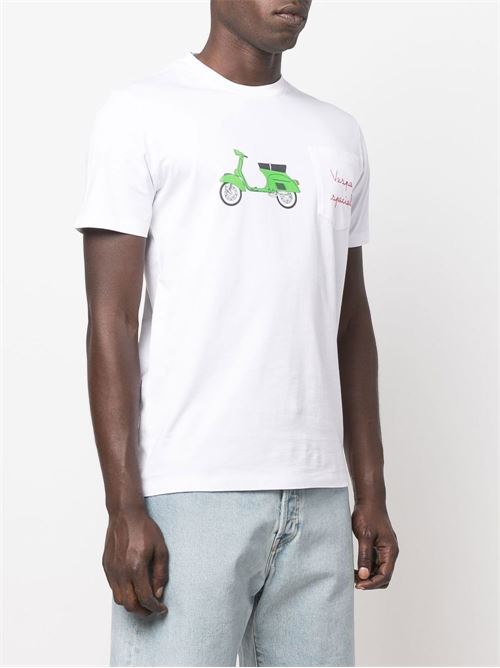 T-shirt uomo MC2 Saint Barth Austin bianca con stampa MC2 SAINT BARTH | AUSTIN04343L